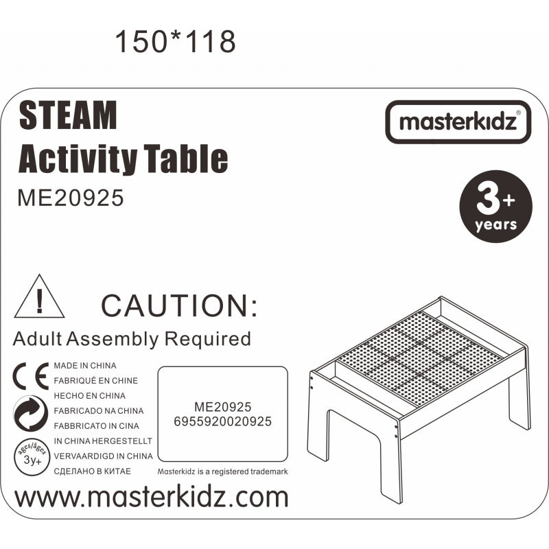 Medinis STEM mokymosi stalas vaikams su priedais, MASTERKIDZ