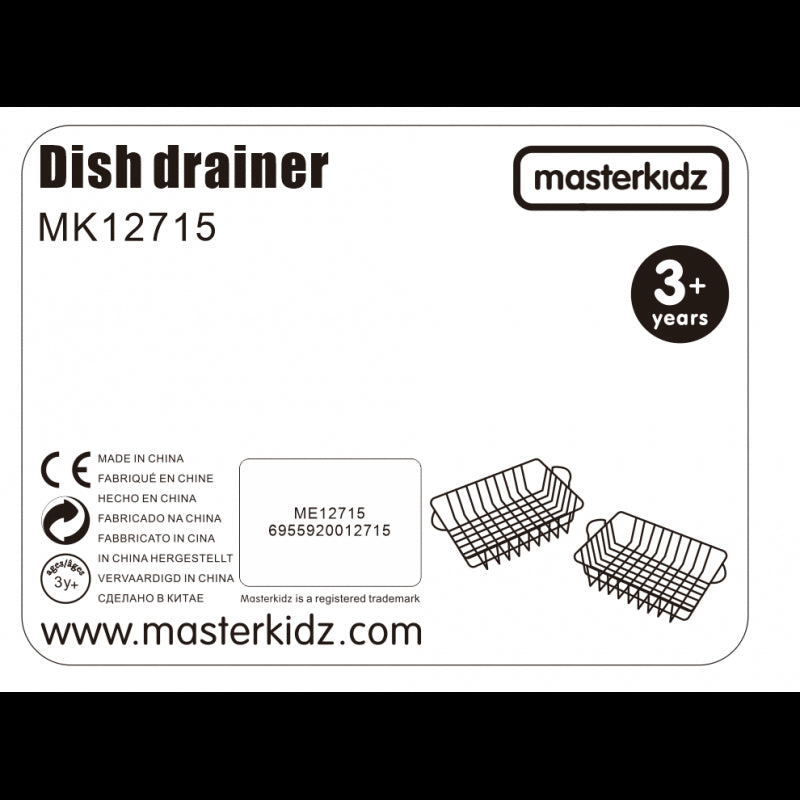 2 metalinių  vaisių krepšelių rinkinys vaikų virtuvei ,,Masterkidz"