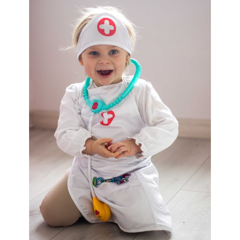 Slaugytojų prijuostė su slaugytojo kepuraite WOOPIE