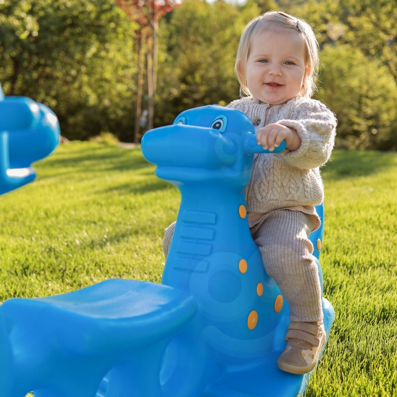 Balansuojančios sūpynės dinozauras WOOPIE, mėlynos