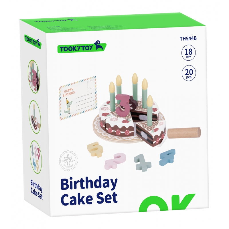 Medinis gimtadienio torto rinkinys su priedais, TOOKY TOY