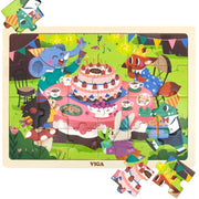 Medinė dėlionė, gimtadienio šventė, 24 el, VIGA