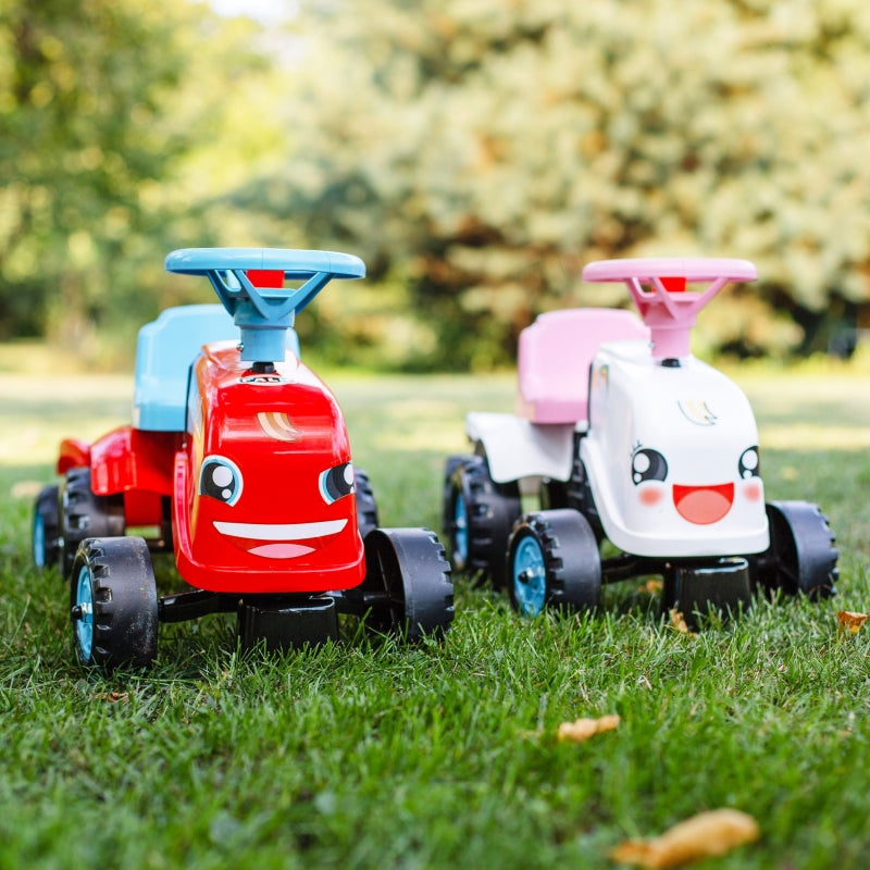 Paspiriamas traktorius FALK GO su priekaba, raudonas