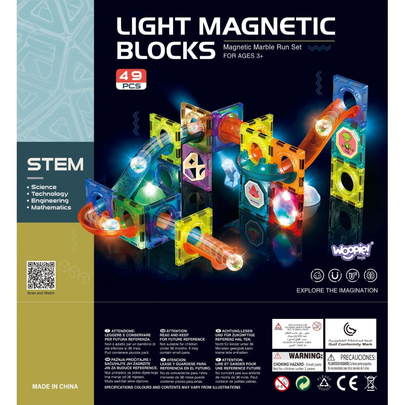 Magnetinis konstruktorius su kamuoliukais 49 el., WOOPIE