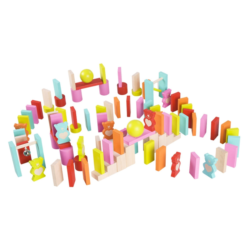 Medinis Montessori domino kaladėlių rinkinys 105 el, jūros gyvūnai, CLASSIC WORLD