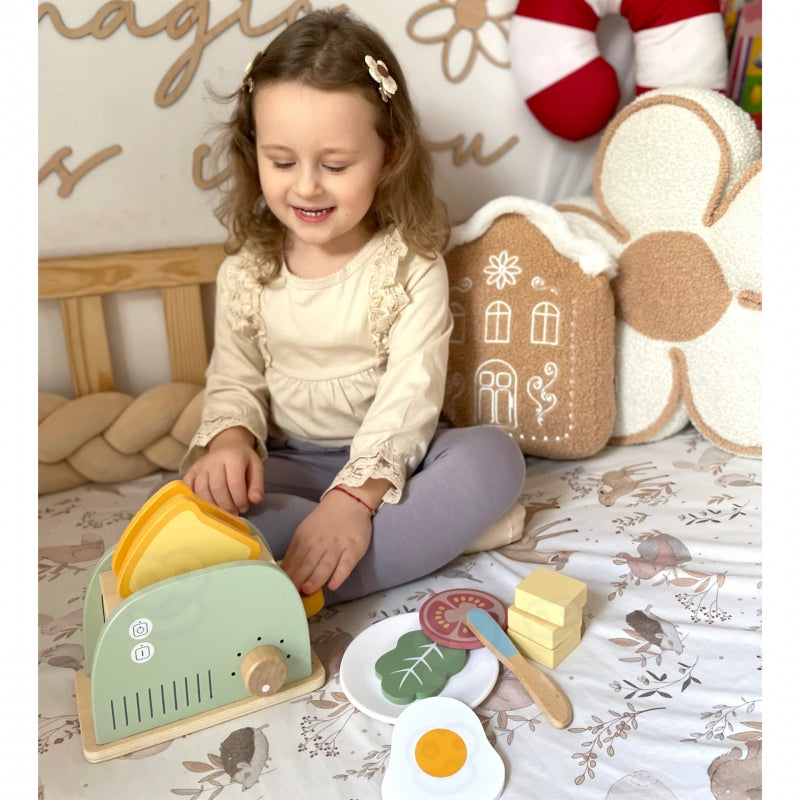 Medinis skrudintuvas su priedais, 14 dalių, FSC, WOOPIE GREEN