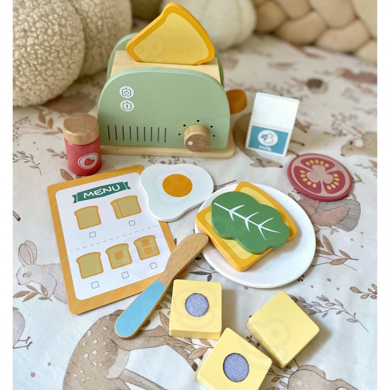 Medinis skrudintuvas su priedais, 14 dalių, FSC, WOOPIE GREEN