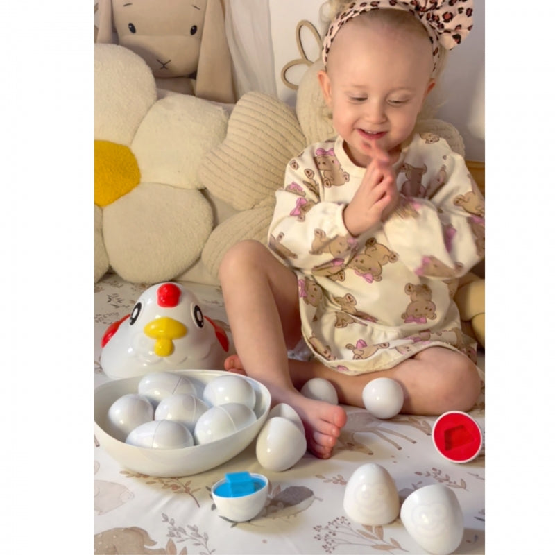 Edukacinis Montessori rūšiuoklis višta, WOOPIE