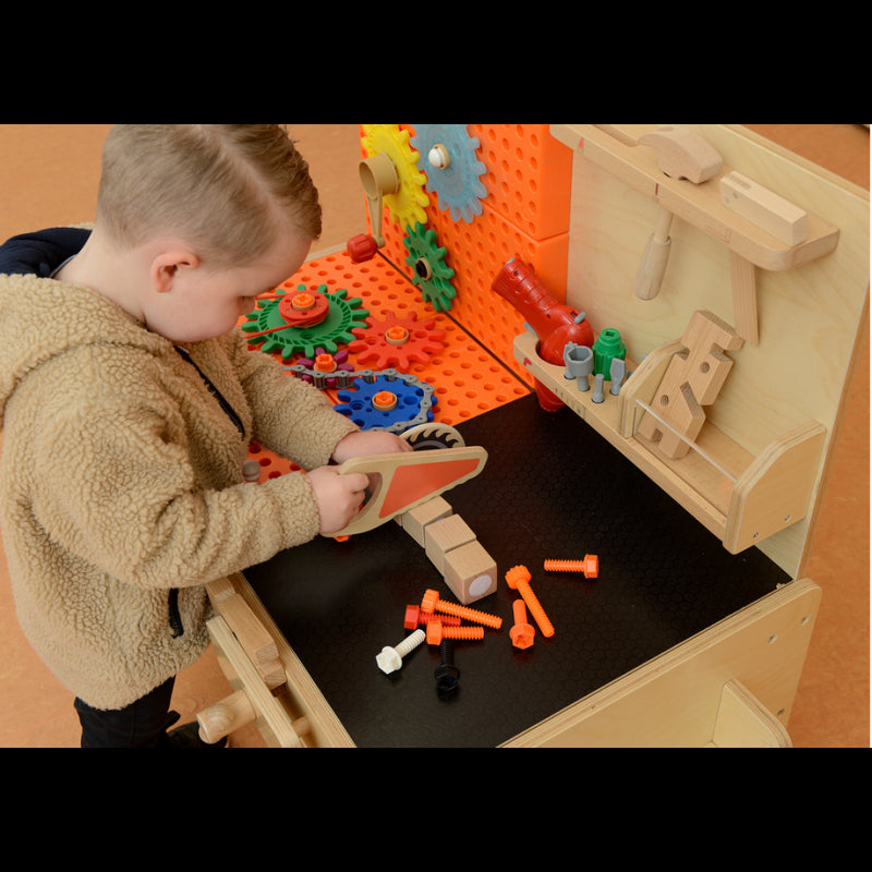 XXL Masterkidz medinė STEM dirbtuvė su įrankiais vaikams