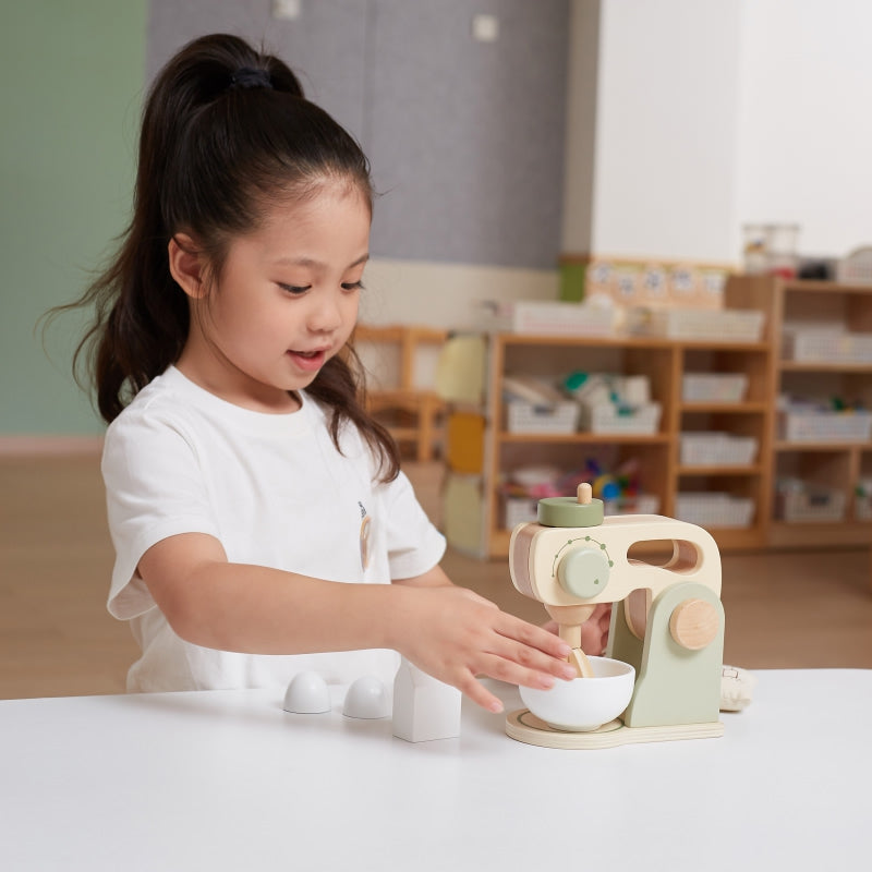 Medinis virtuvės maišytuvas su priedais, žalias, VIGA PolarB