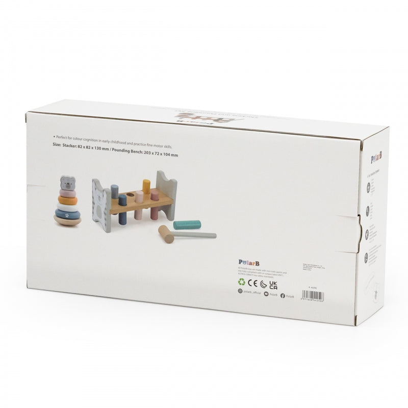 Medinės piramidės ir kaladėlių kalimo žaidimo rinkinys, VIGA