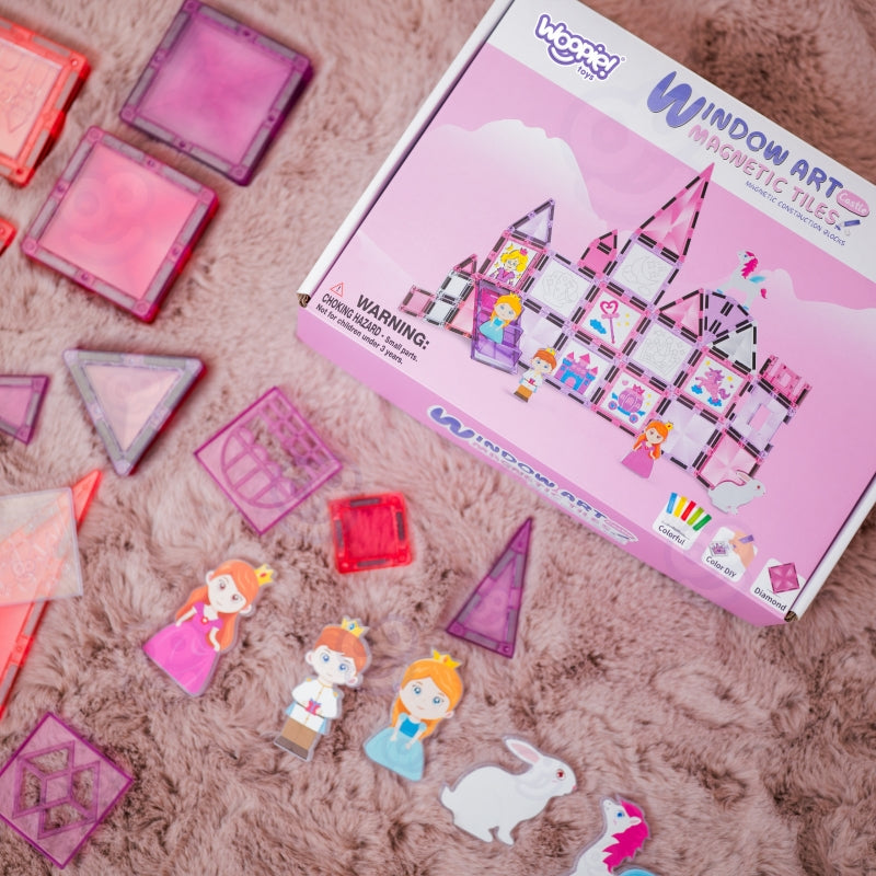 Magnetinis konstruktorius „Princesės pilis“ 50 vnt., WOOPIE