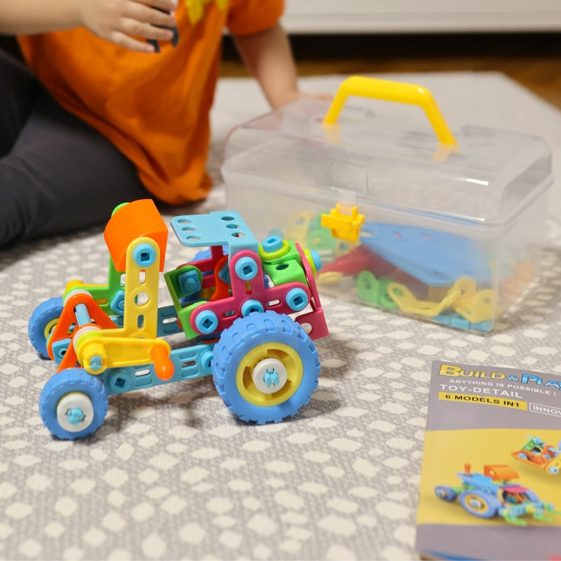 STEM konstruktoriaus rinkinys 6in1, transporto priemonės, WOOPIE