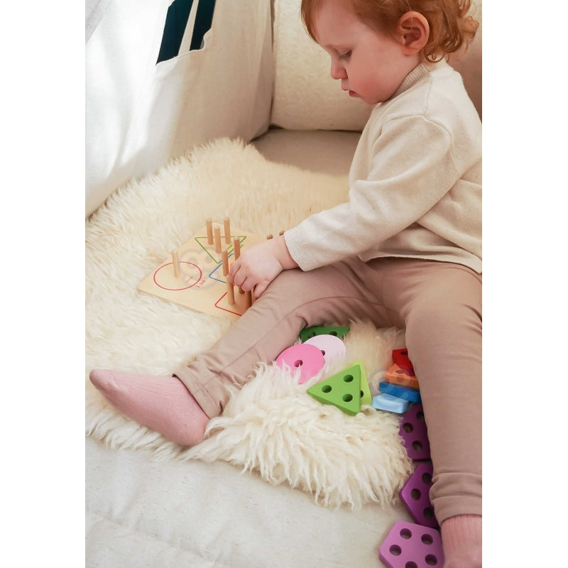 Medinis Montessori geometrinių figųrų rūšiuoklis, TOOKY TOY