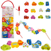 Medinis vėrimo žaidimas 13 el, transporto priemonės, CLASSIC WORLD