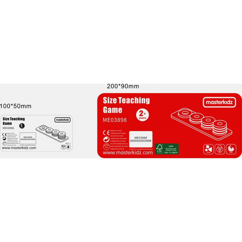 Medinis žaidimas spalvų ir dydžių dėlionė, Masterkidz