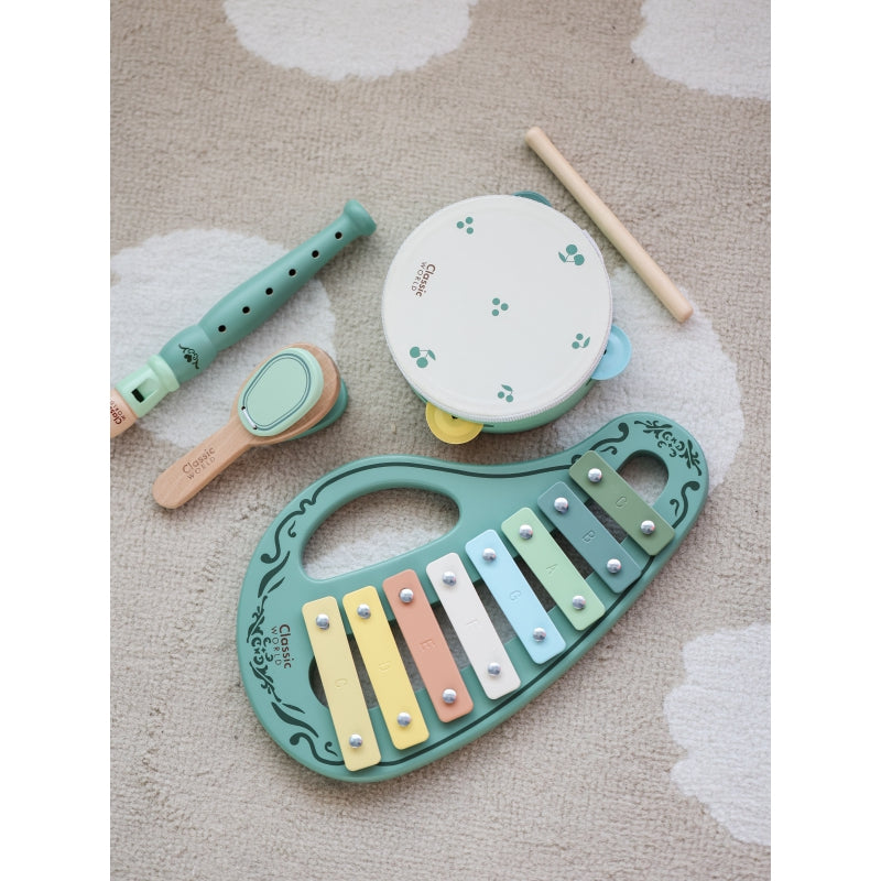 Medinių vintažinių muzikos instrumentų rinkinys, CLASSIC WORLD