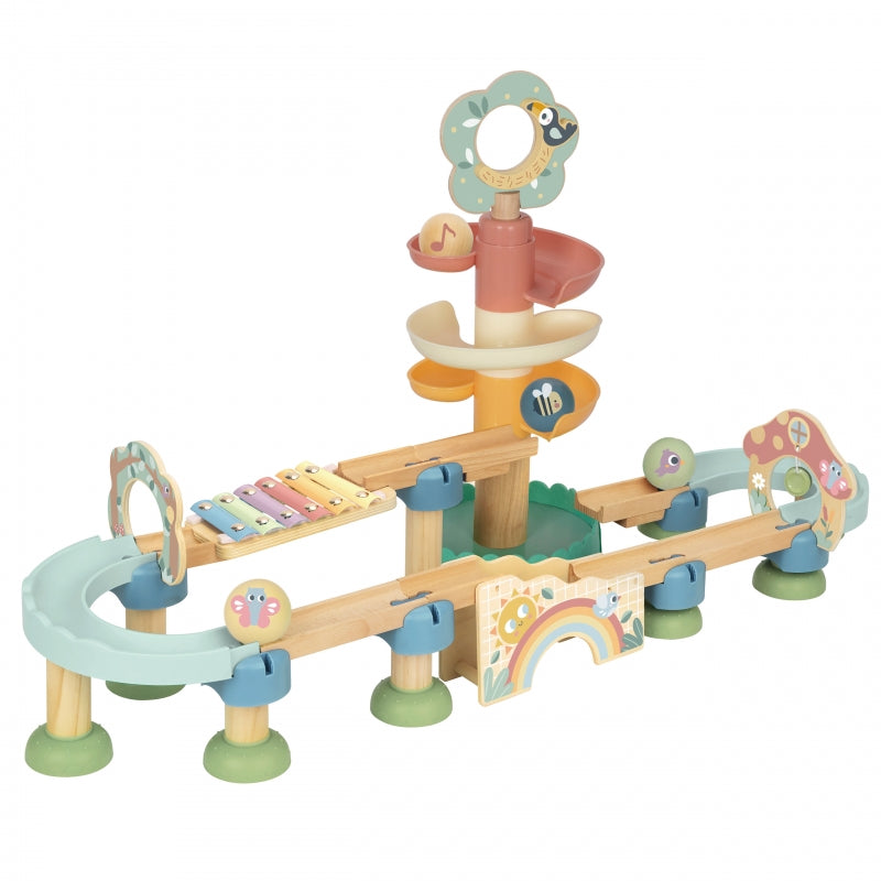 Medinis rutulių takelis su garso efektais FSC WOOPIE GREEN