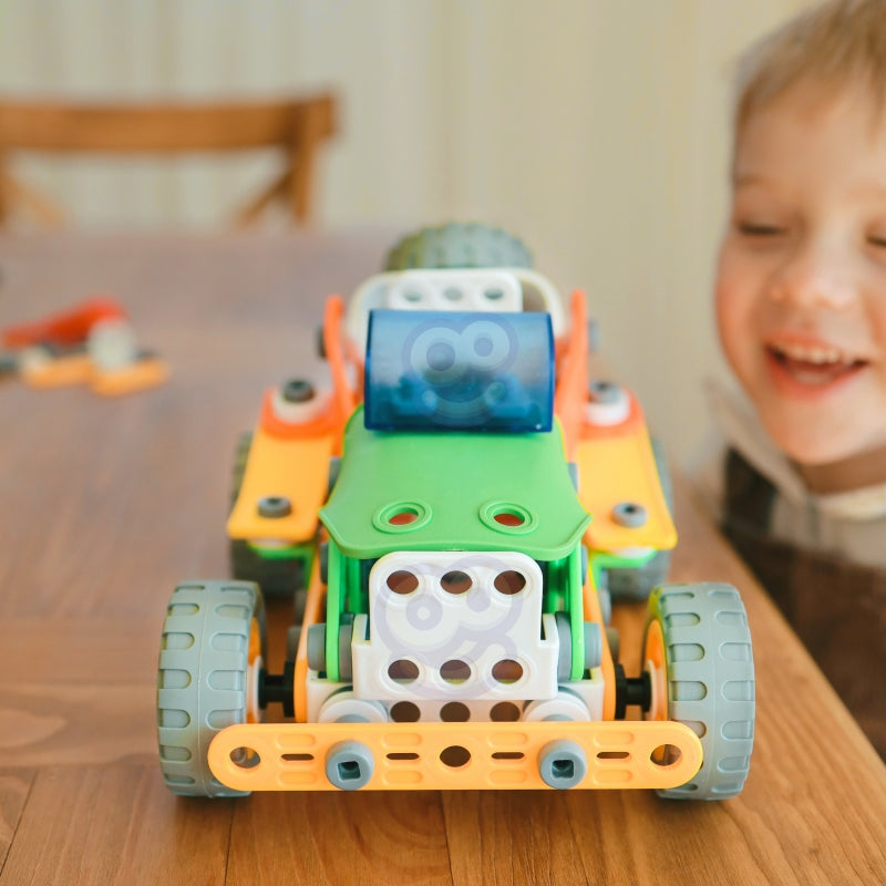 STEM konstruktoriaus rinkinys 163 el, transporto priemonės, WOOPIE