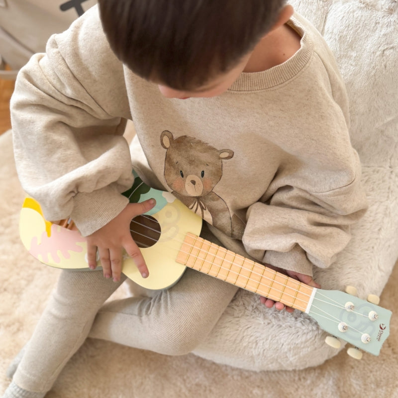 Medinė, vaikiška ukulėlė CLASSIC WORLD, rožinė