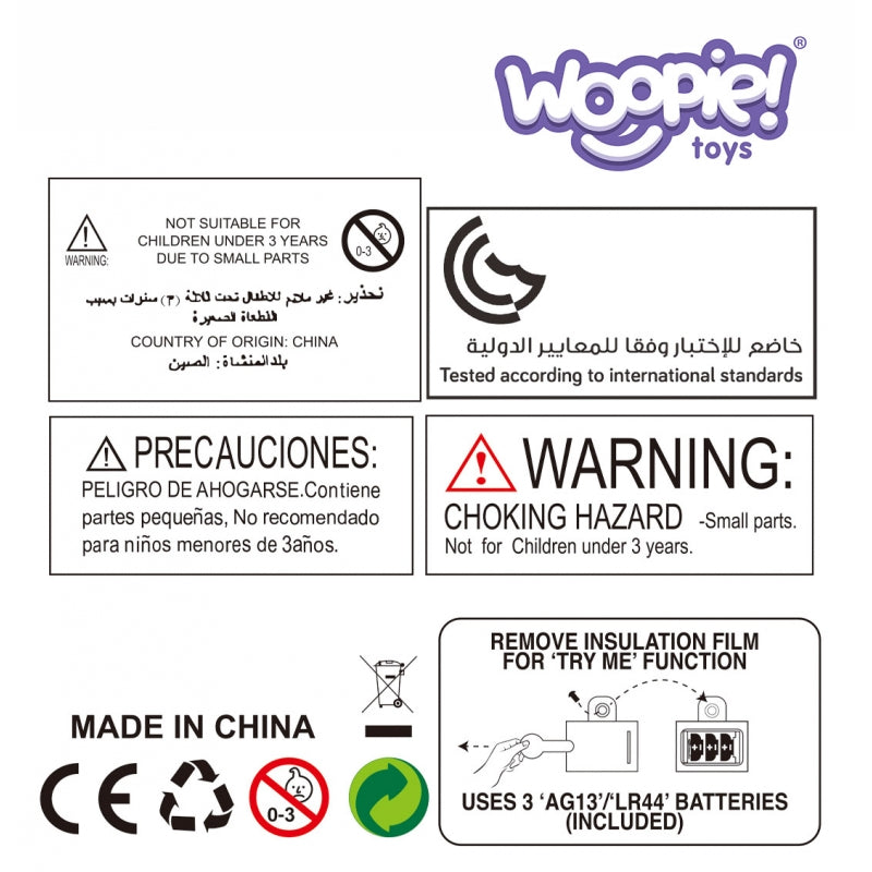 Visureigis su garso ir šviesos efektais, WOOPIE, raudonas