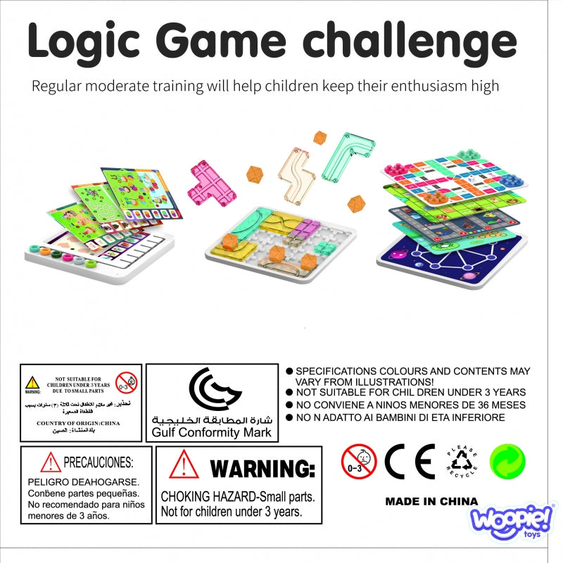 Loginių stalo žaidimų rinkinys vaikams 10in1, WOOPIE