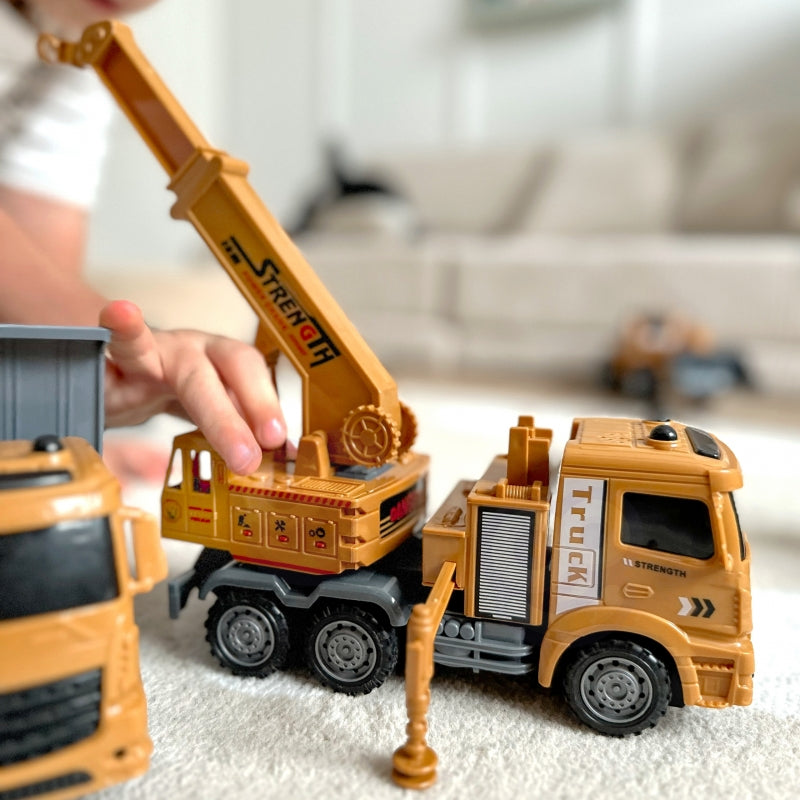 Žaislinis statybinės technikos rinkinys 6in1, WOOPIE