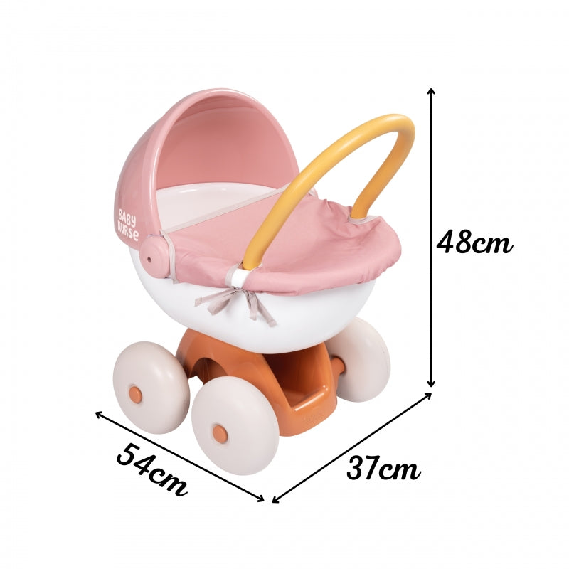 Lėlės vežimėlis su plastikiniu gaubtu SMOBY „Baby Nurse“
