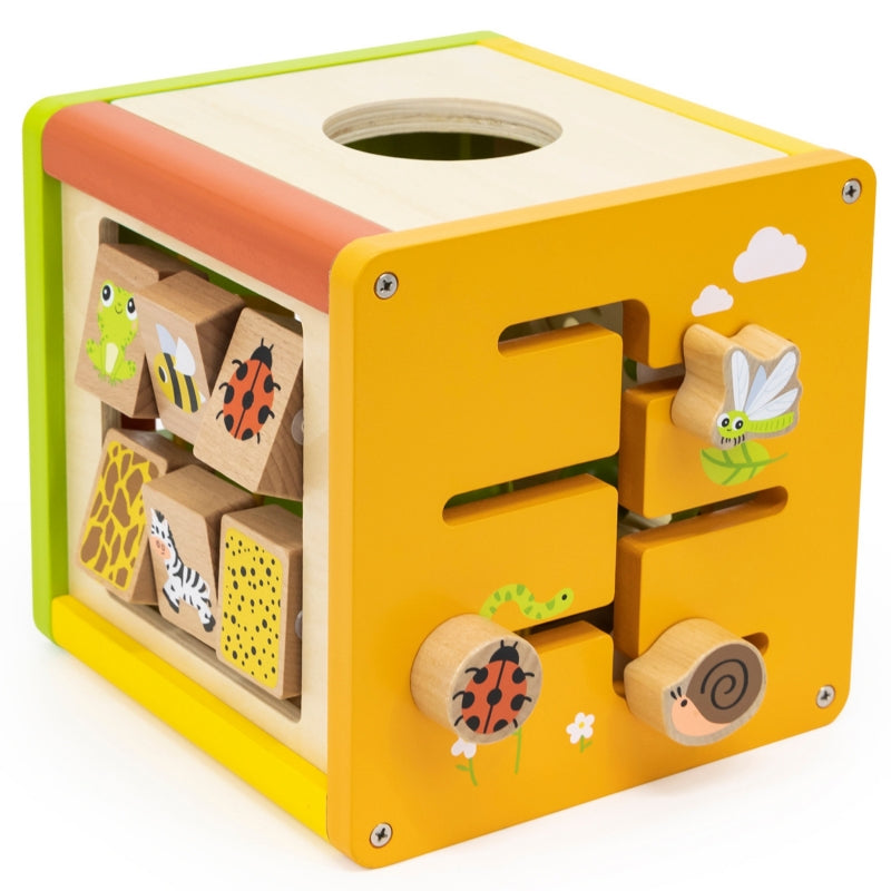 Medinis edukacinis kubas vaikams 5in1, VIGA