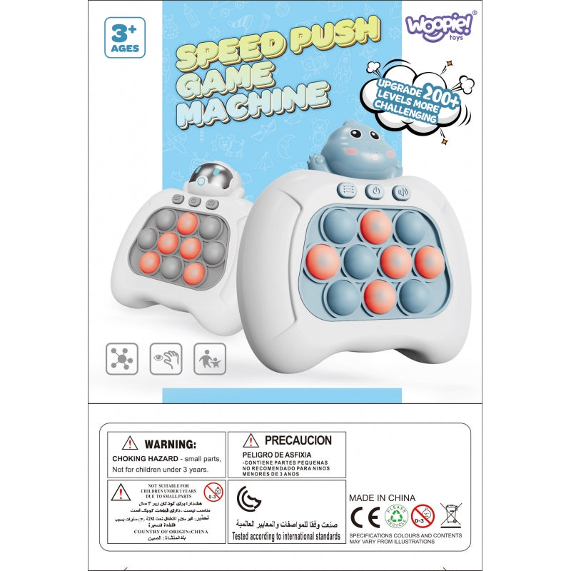 Arkadinis antistresinis žaidimas POP IT su garso efektais, WOOPIE, mėlynas