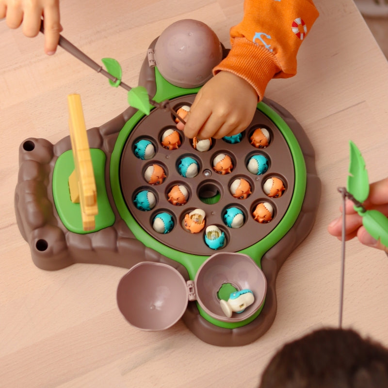 Dinozaurų žvejybos žaidimas su garso efektais, WOOPIE