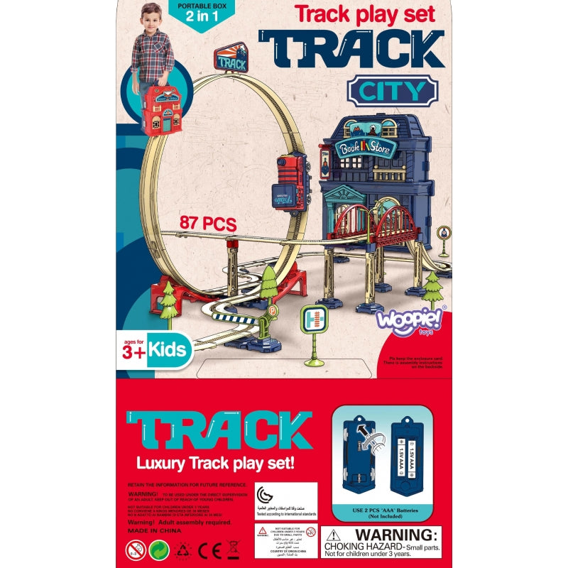 Elektrinis geležinkelis su garso efektais 2in1, WOOPIE