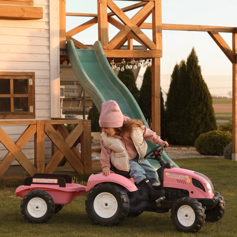 Minamas traktorius su priekaba Country Star Falk, rožinis