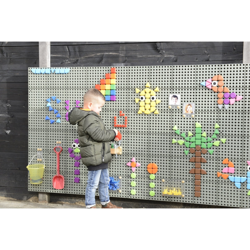 MASTERKIDZ Geometrinių figūrų formos kaiščių rinkinys, 64 vnt. STEM plokštėms