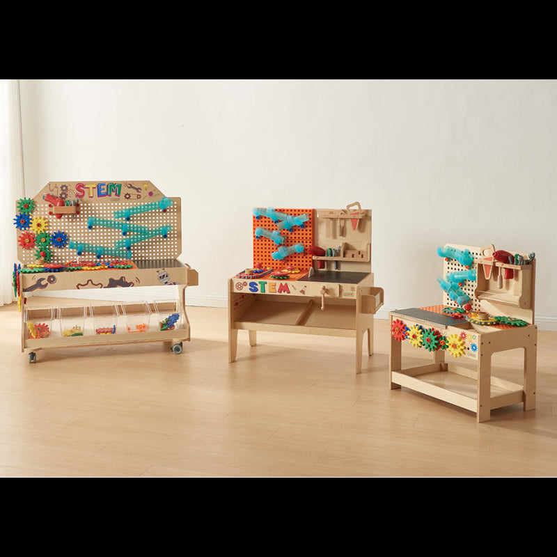 XXL Masterkidz medinė STEM dirbtuvė su įrankiais vaikams