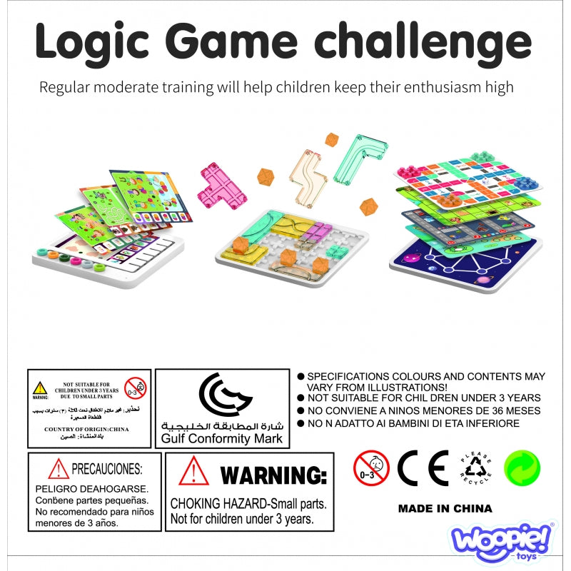 60 loginių stalo žaidimų rinkinys vaikams, WOOPIE