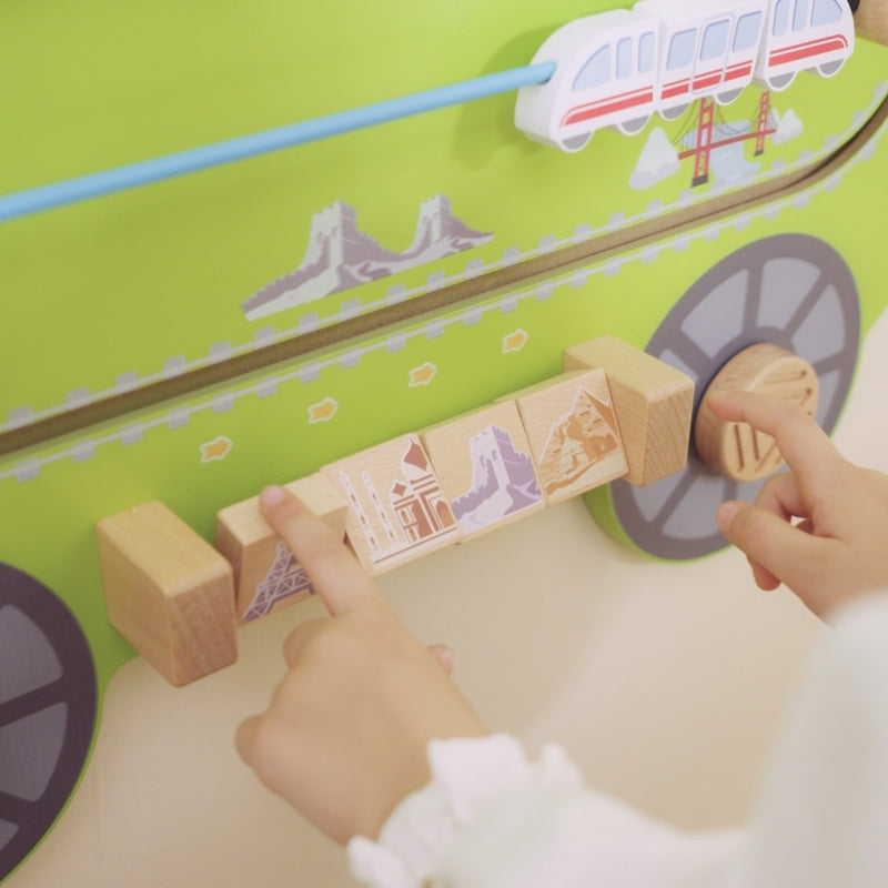 Medinė manipuliacinė lenta, traukinys, VIGA