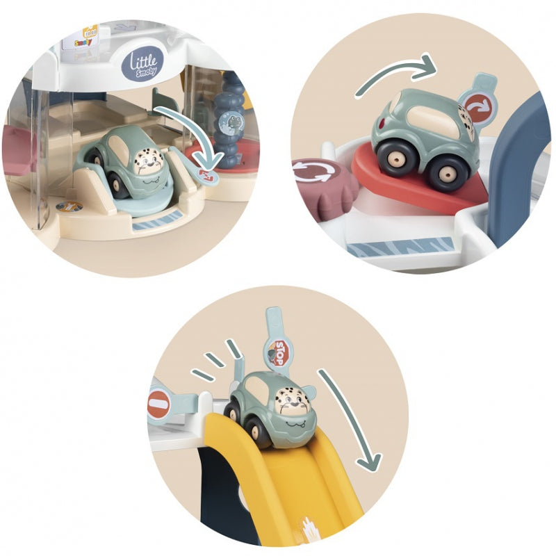 Garažas su liftu ir automobiliu, Smoby