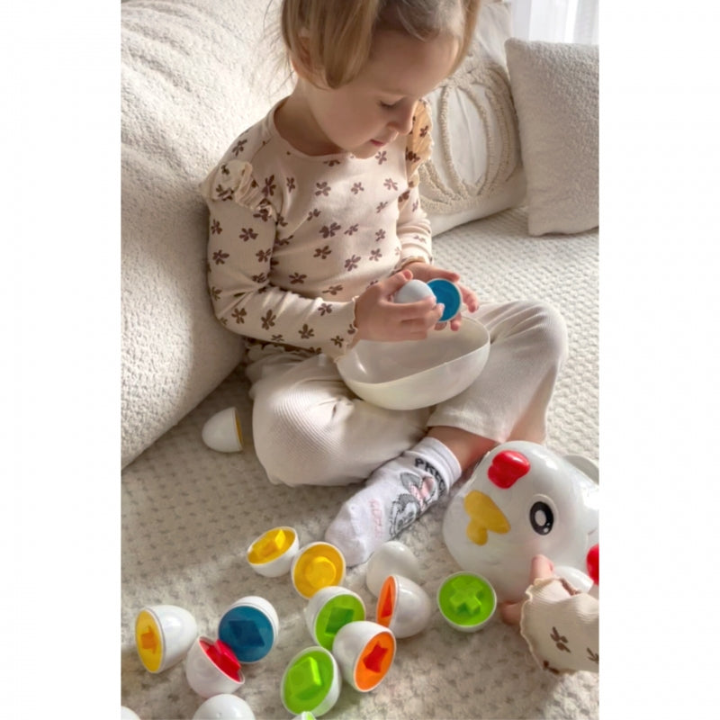 Edukacinis Montessori rūšiuoklis višta, WOOPIE