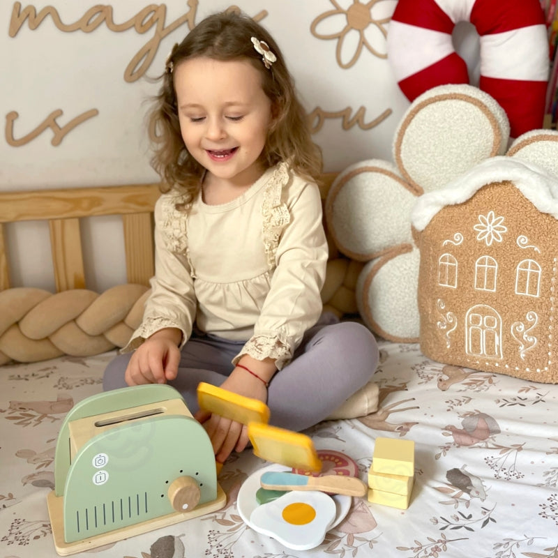 Medinis skrudintuvas su priedais, 14 dalių, FSC, WOOPIE GREEN