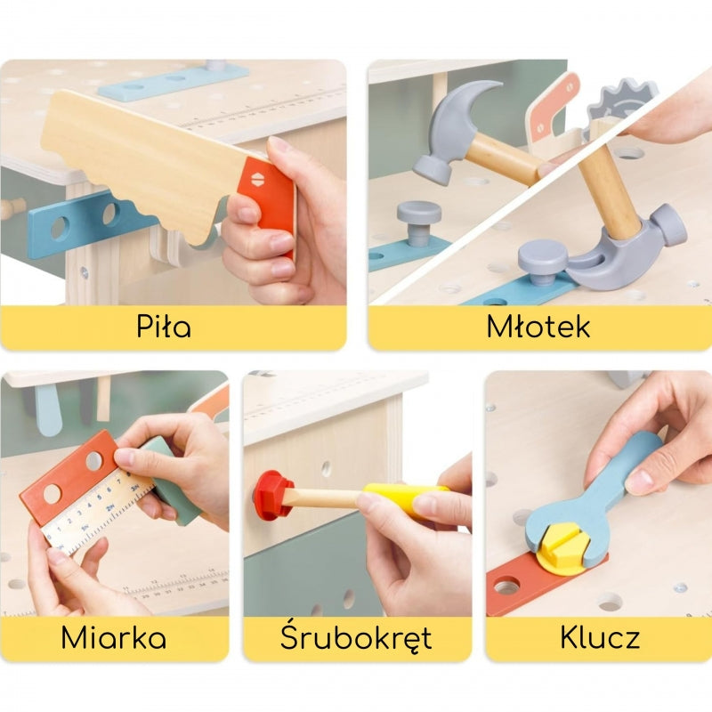 Medinės Montessori edukacinės dirbtuvės vaikams, Woopie GREEN