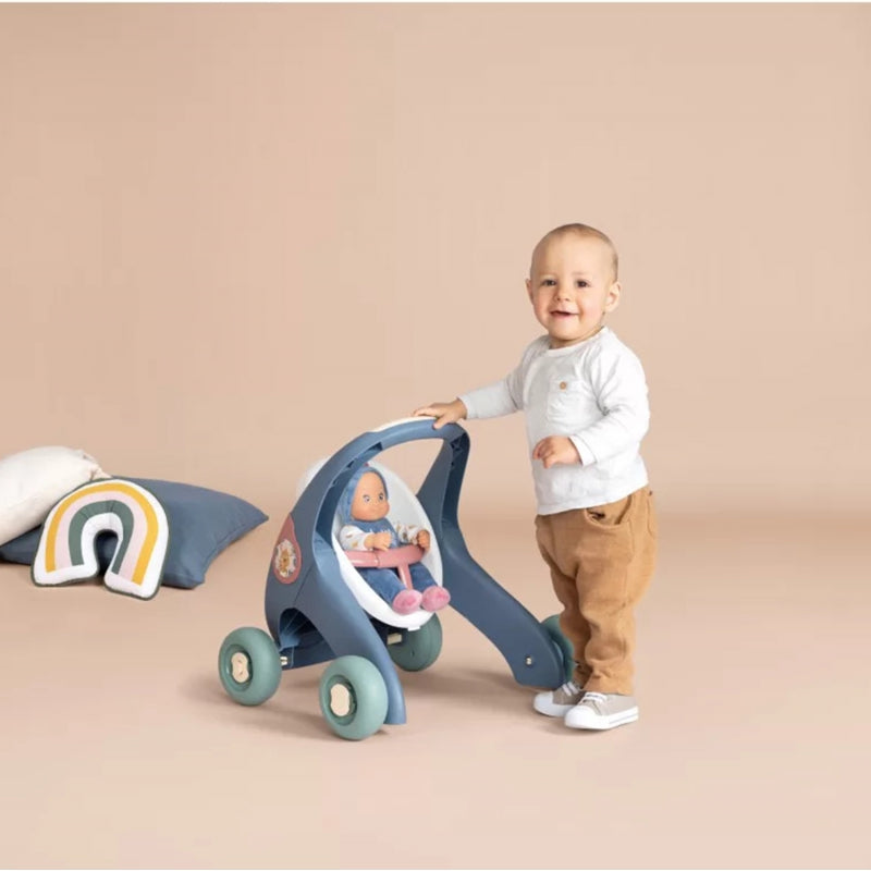 Lėlės vežimėlis 3in1 su lėle SMOBY Little Walker Push Toy