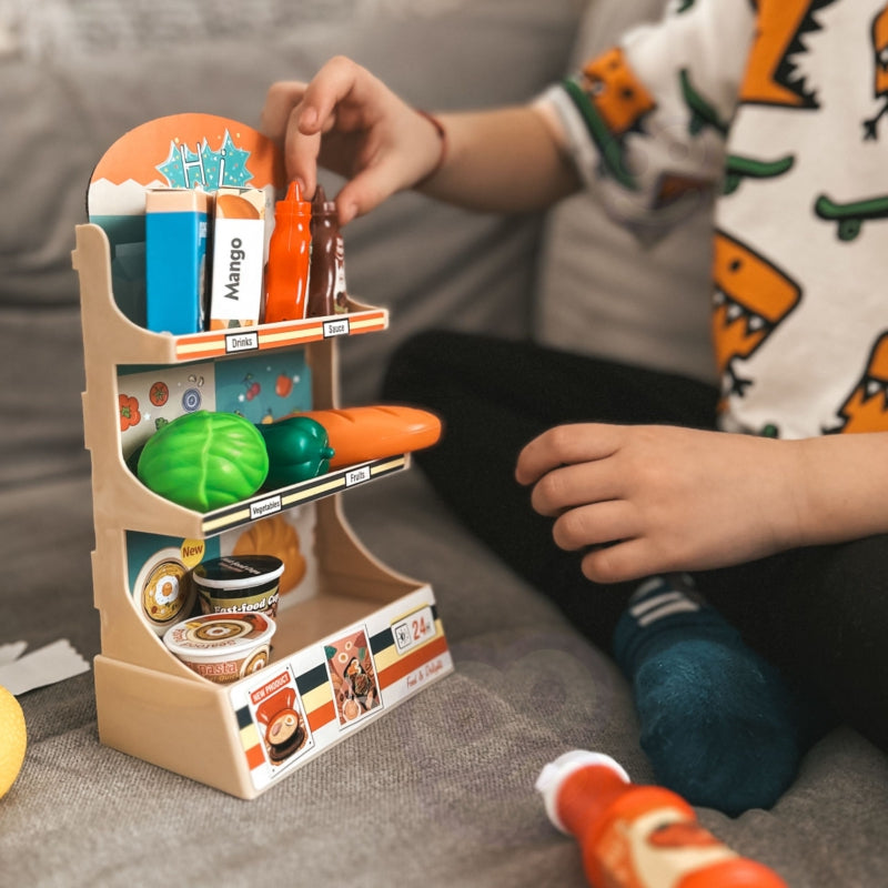 Vaikiškos parduotuvės rinkinys su garso efektais 42 el, WOOPIE