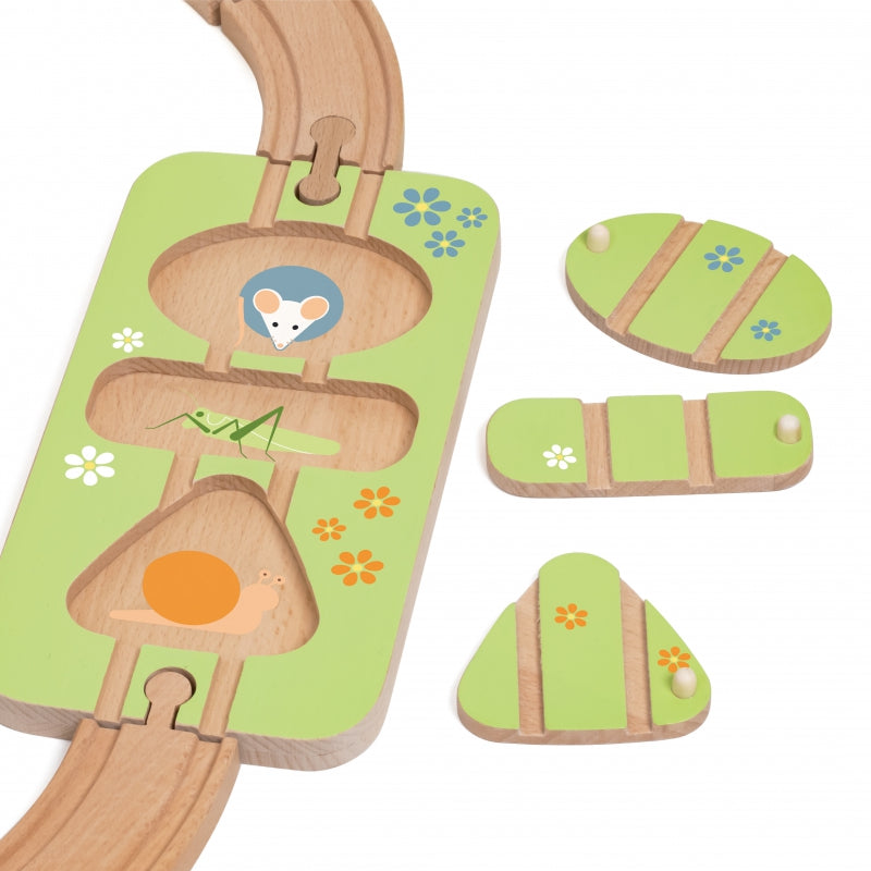 Medinis traukinio rinkinys 40 el, CLASSIC WORLD