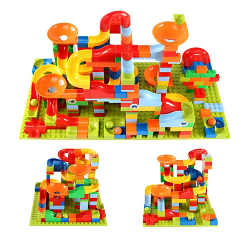 Kamuoliukų trasos kaladėlių rinkinys 340 el, WOOPIE