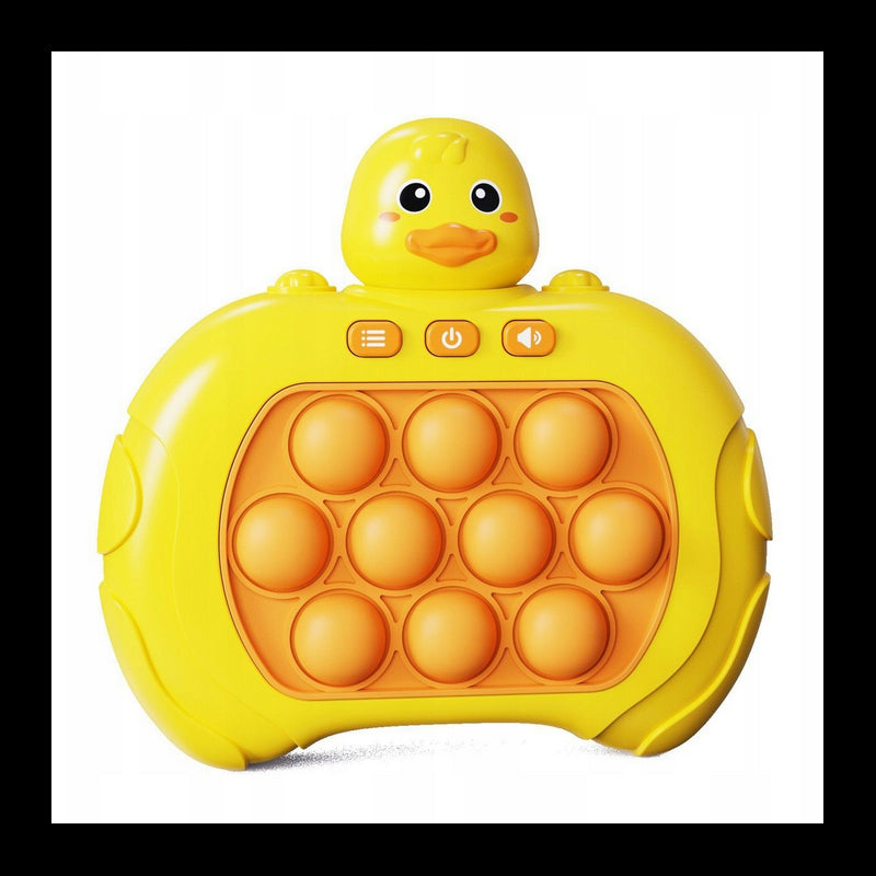 Arkadinis antistresinis žaidimas POP IT su garso efektais, WOOPIE, viščiukas, geltonas