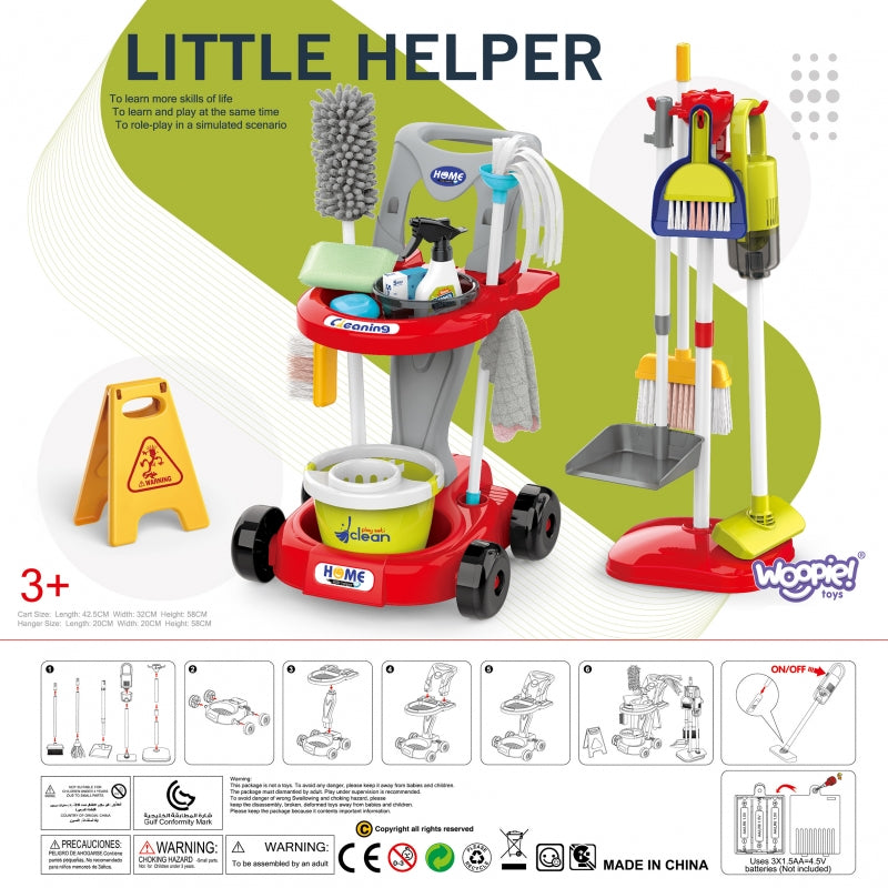 Didelis žaislinis valymo rinkinys XXL 3in1 29 el., raudonas, WOOPIE