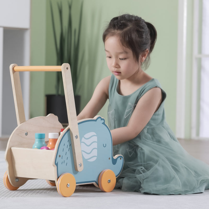 Medinis stumdukas - vežimėlis lėlėms Drambliukas Viga PolarB