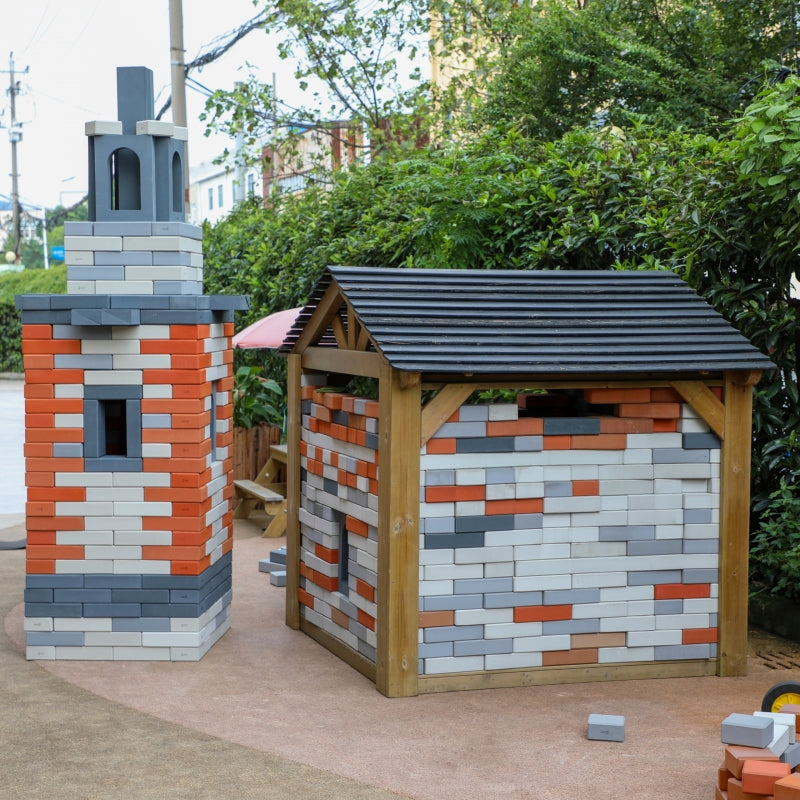 Minkštos EVA statybinės plytos, 55 vnt. CLASSIC WORLD EDU