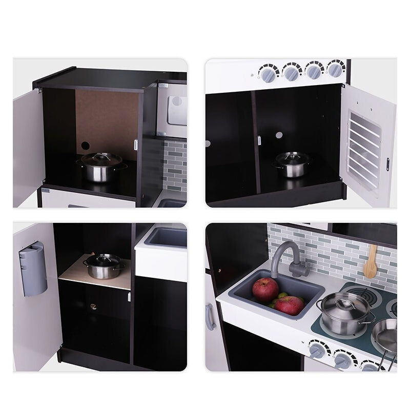 Medinė moderni virtuvė vaikams su priedais, TOOKY TOY